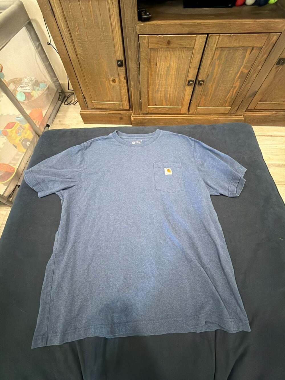 Carhartt K87 Loose Fit Heavyweight Short-Sleeve Pocket T-Shirt Blue Heather